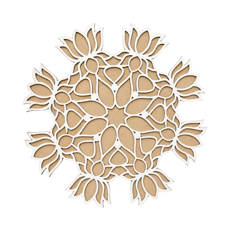 Premium Lotus Mandala MDF Wall Decor